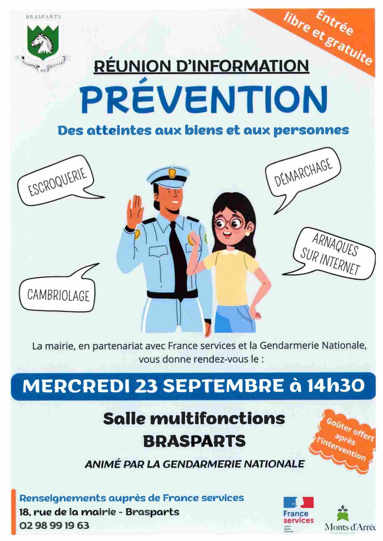 Gendarmerie nationale - Réunion d'information : Prévention