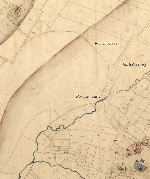 Extrait du cadastre napoléonien, Archives du Finistère